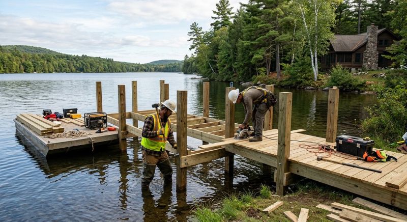 Wood Dock Installation in Littleton, CO