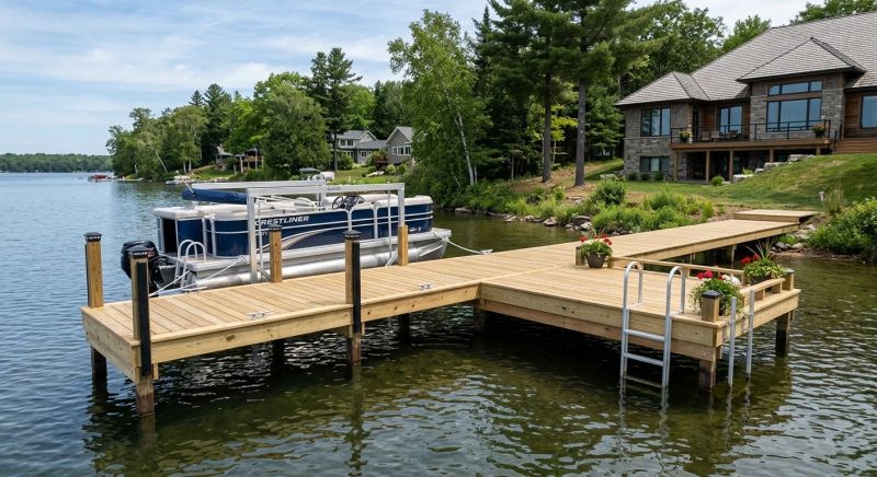 Wood Dock Installation in Roswell, GA